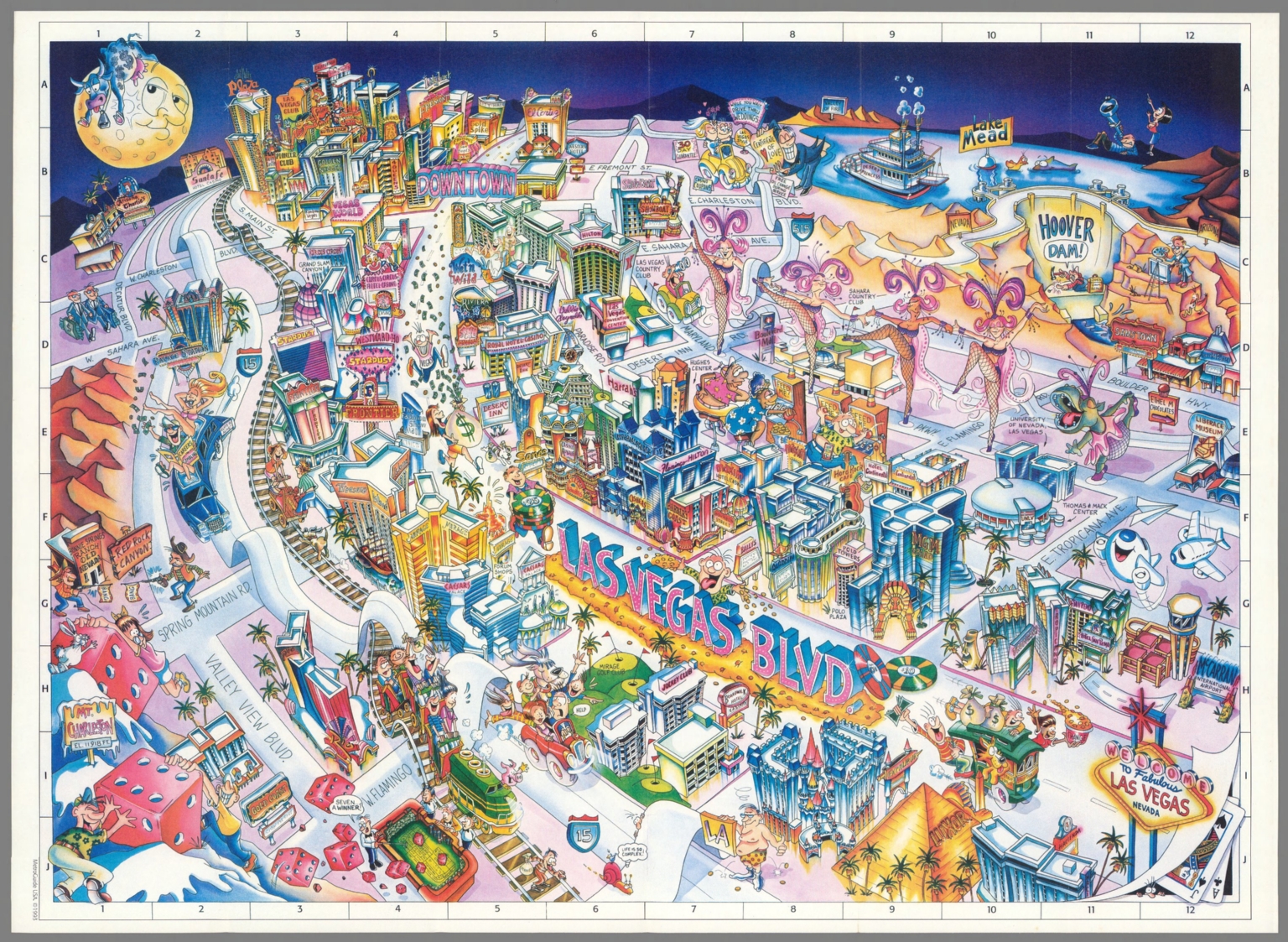 Visitor's map & guide Las Vegas David Rumsey Historical Map Collection