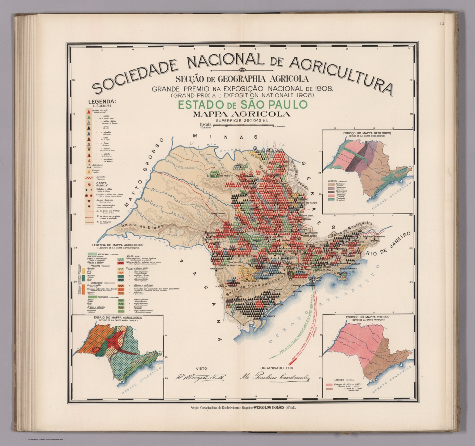 Estado De Sao Paulo Mappa Agricola David Rumsey Historical Map Collection 7121