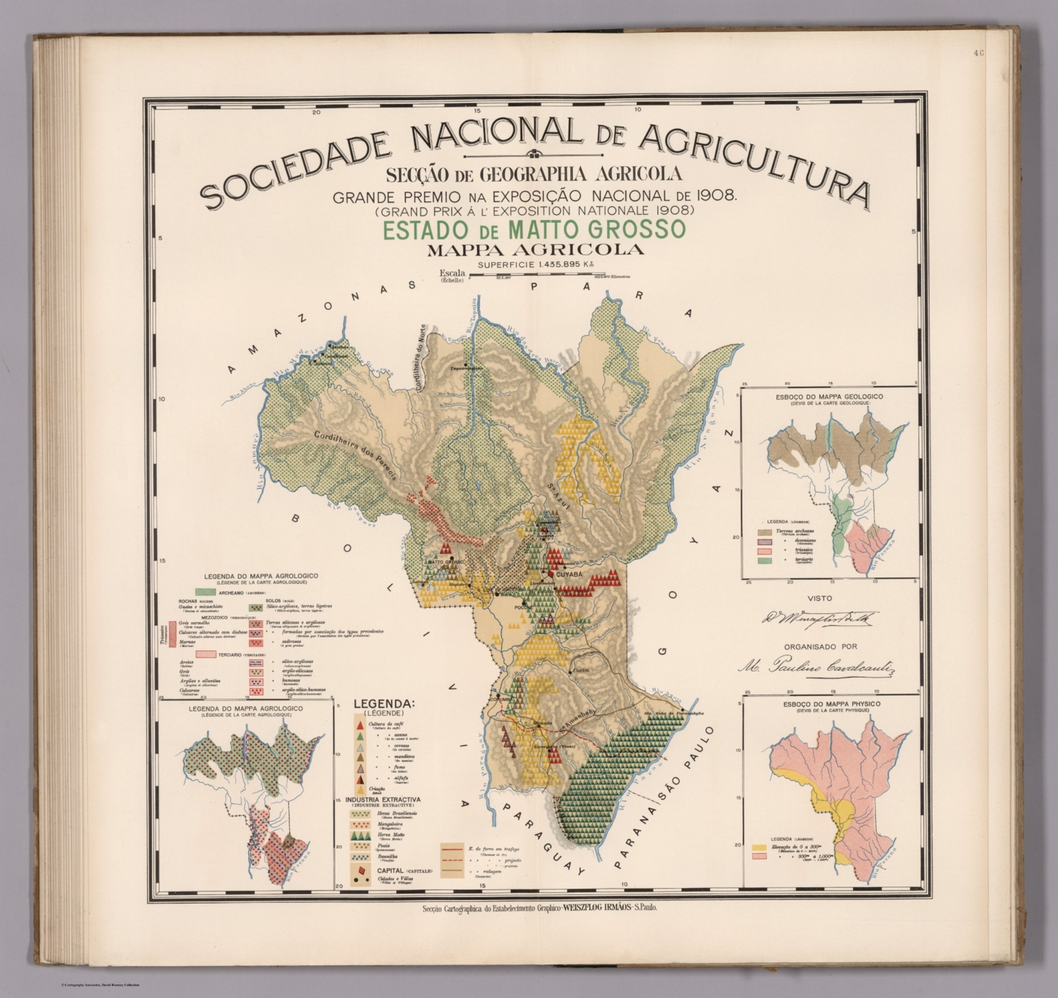 Estado De Matto Grosso Mappa Agricola David Rumsey Historical Map Collection 6507