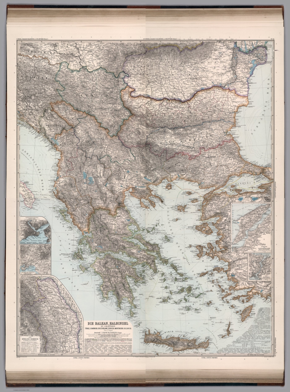 Composite Map: 51-54. Balkan-Halbinsel In 4 Blaettern. - David Rumsey ...