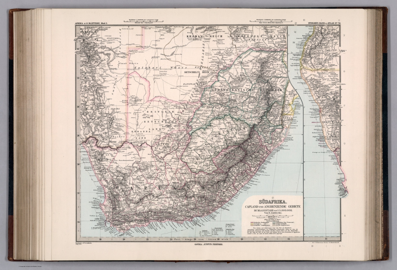 70. Afrika in 6 Blaettern, Blatt 5. - David Rumsey Historical Map ...