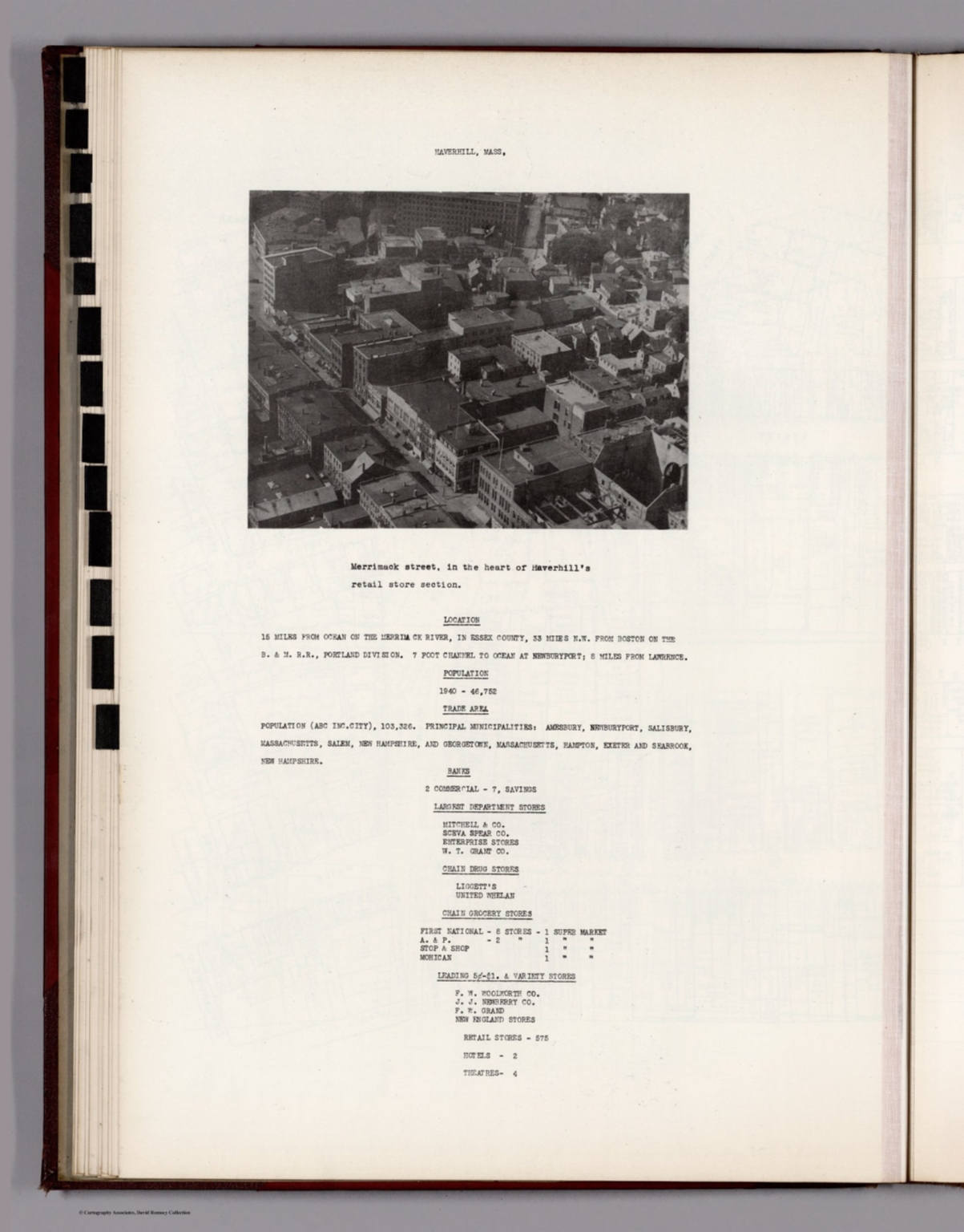 Text Haverhill, Mass. David Rumsey Historical Map Collection