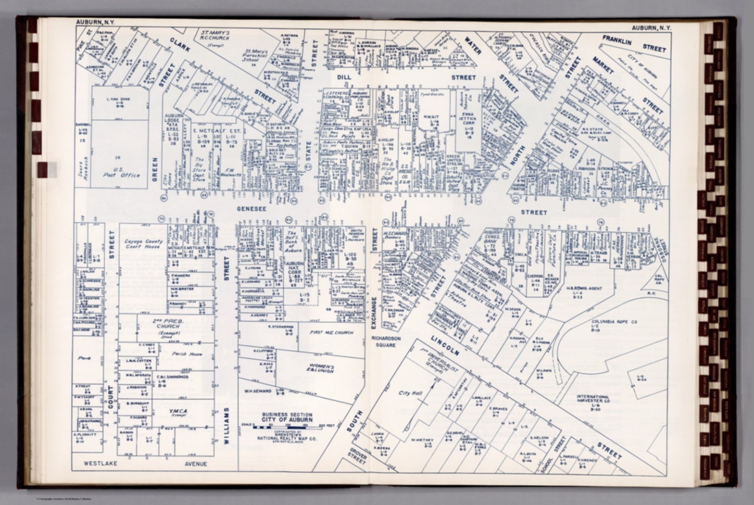 Business Section, City of Auburn (New York). David Rumsey Historical