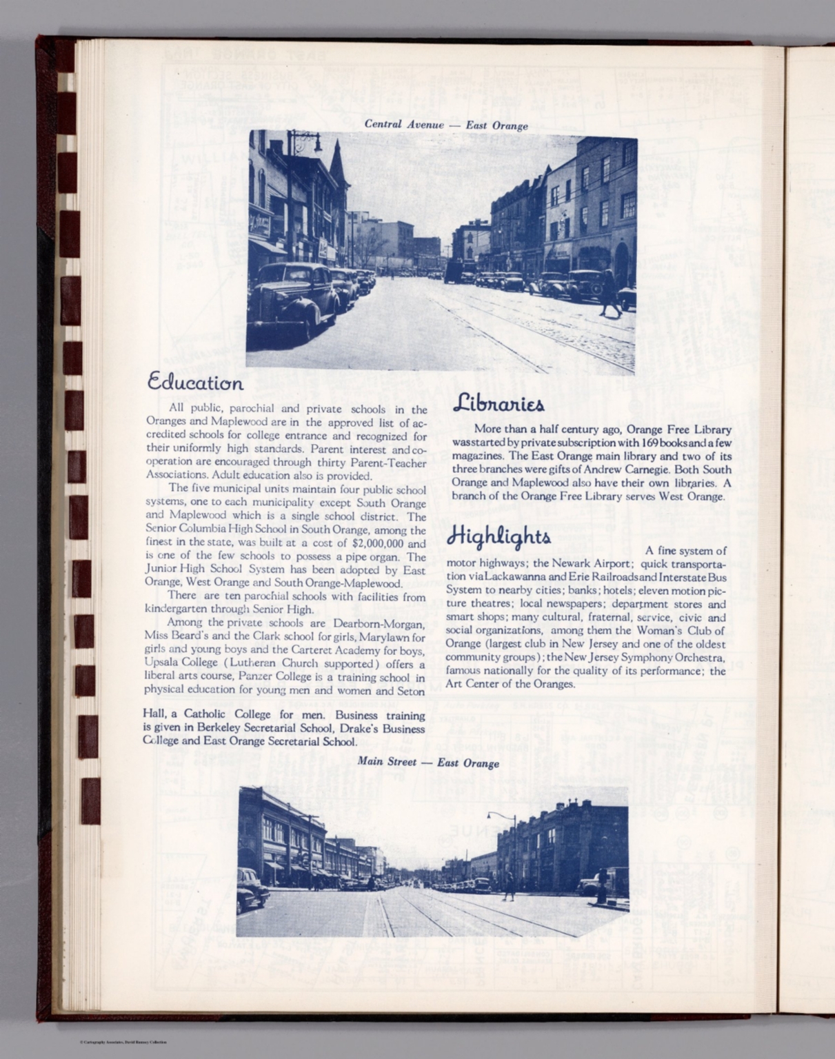 Text Central Avenue East Orange (New Jersey). David Rumsey