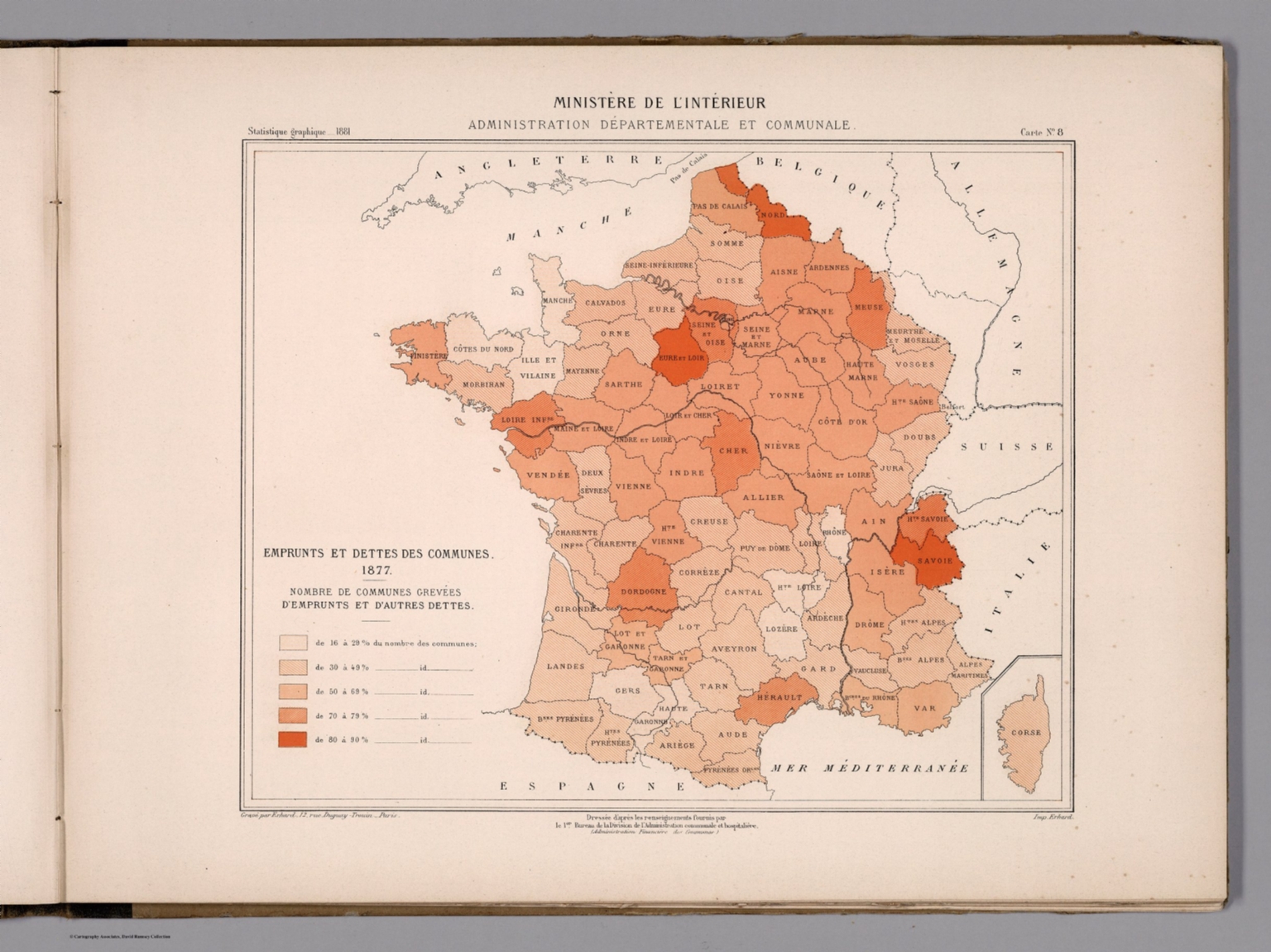 Emprunt Et Dettes Des Communes 1877 Carte 8 David Rumsey Historical Emprunt Et Dettes Des Communes 1877 Carte 8 David Rumsey Historical