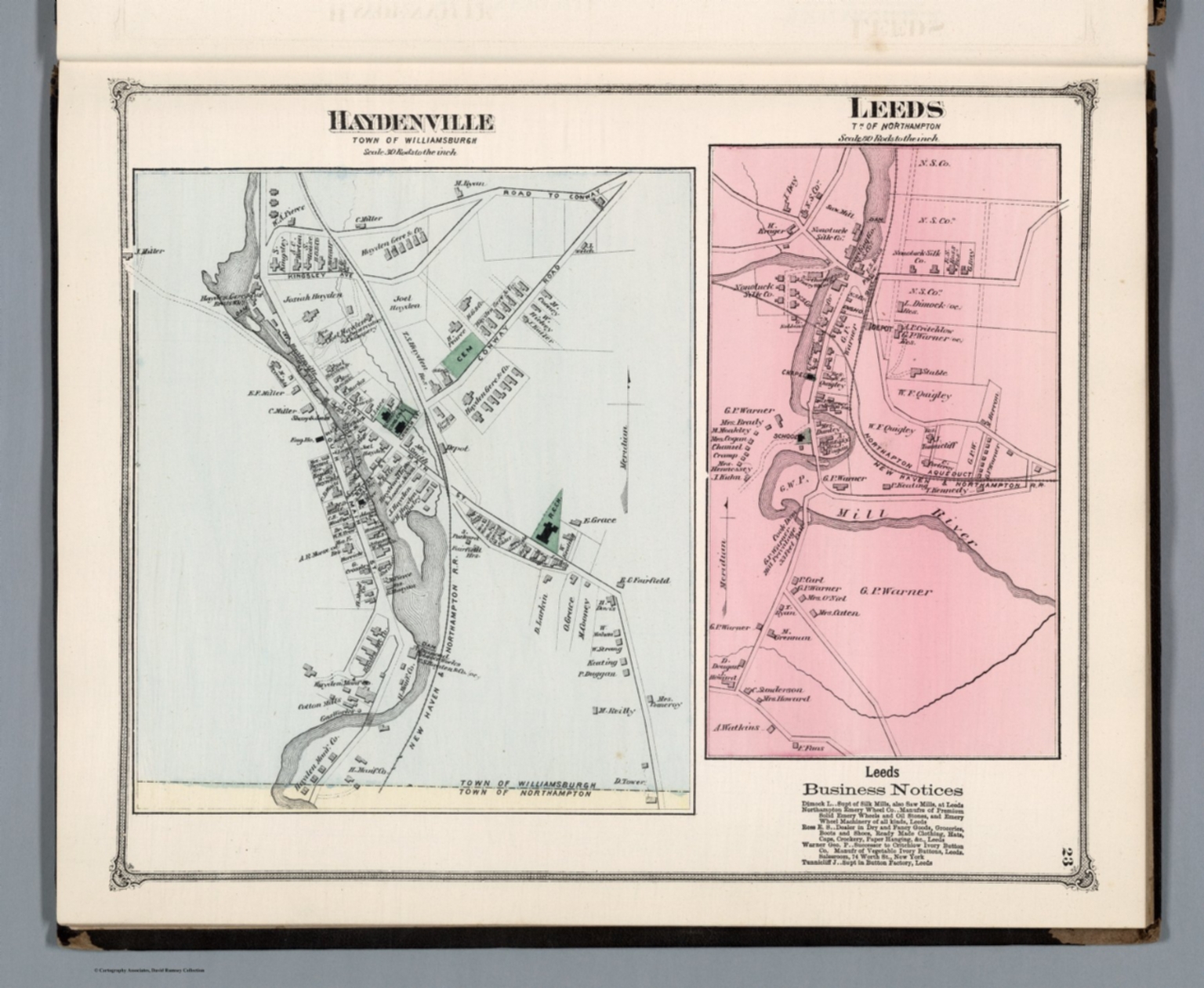 Haydenville : Town of Williamsburgh. Leed : Town of Northhampshire ...