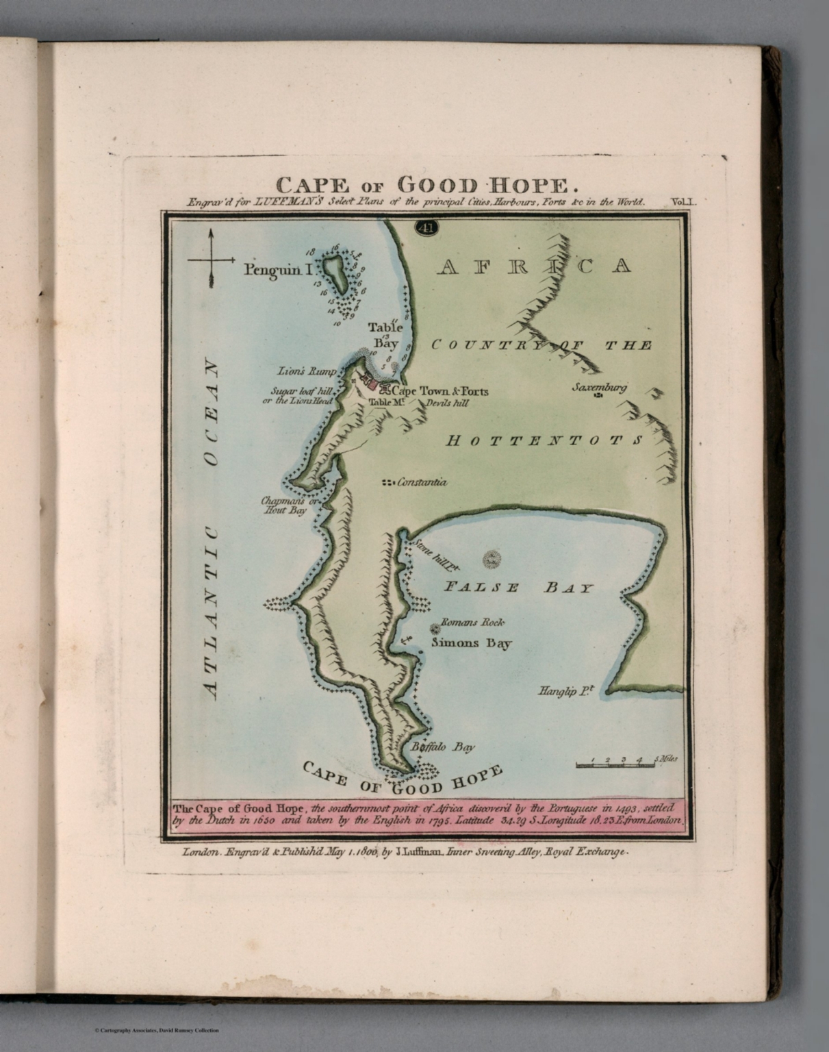 cape of good hope on map