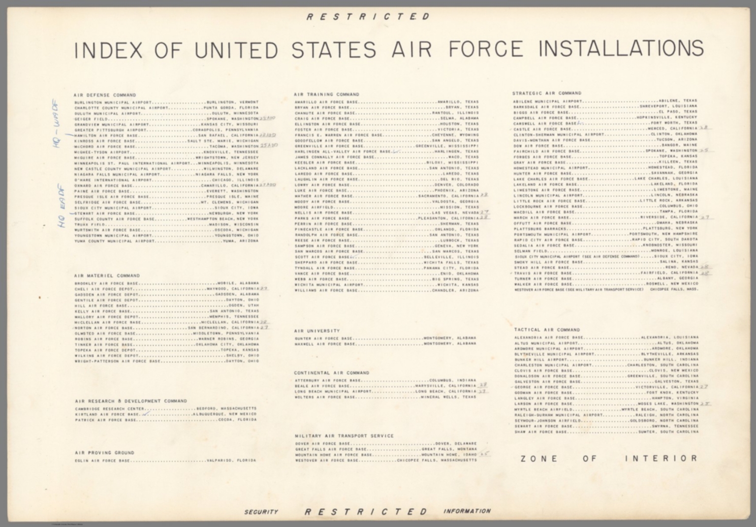 Index Index to United States Air - 13219004