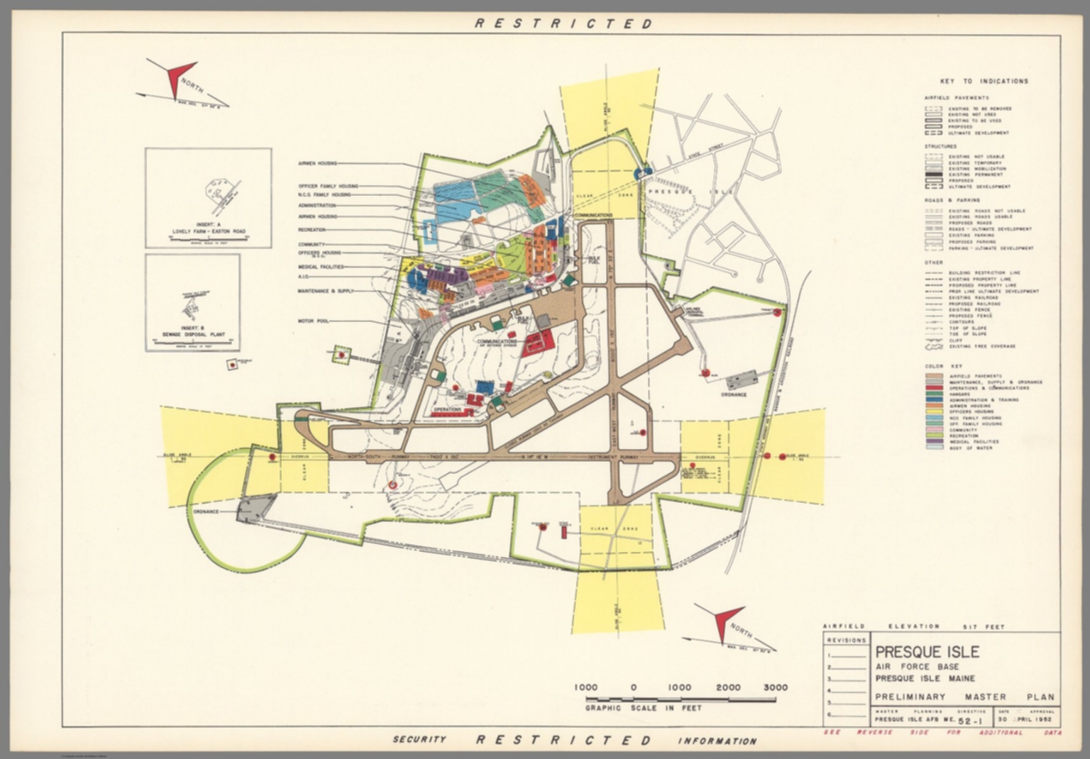Presque Isle Air Fore Base Presque Isle Maine Preliminary master plan David Rumsey