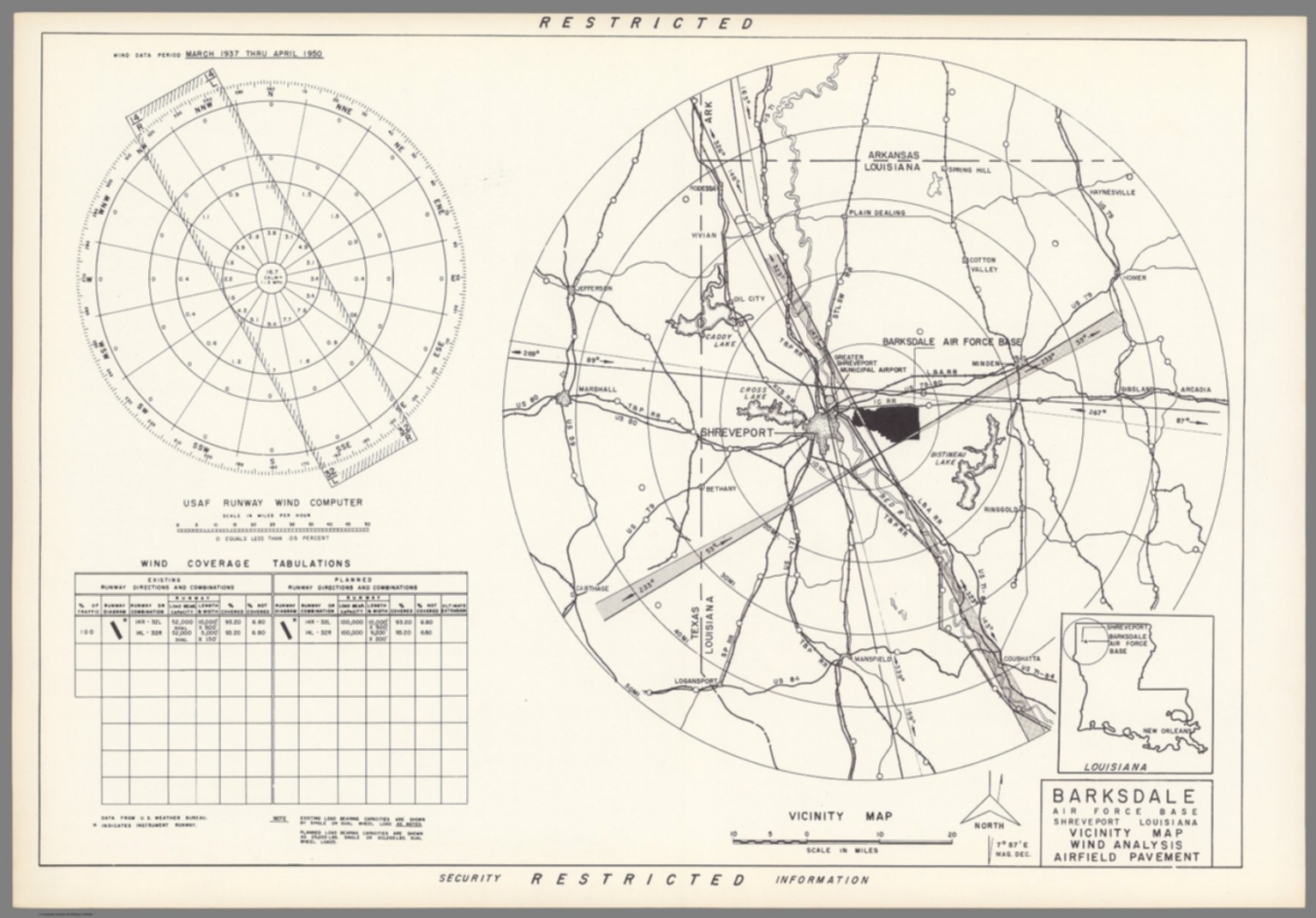 Barksdale Air Force Base : Shreveport Louisiana : Vicinity map - David ...