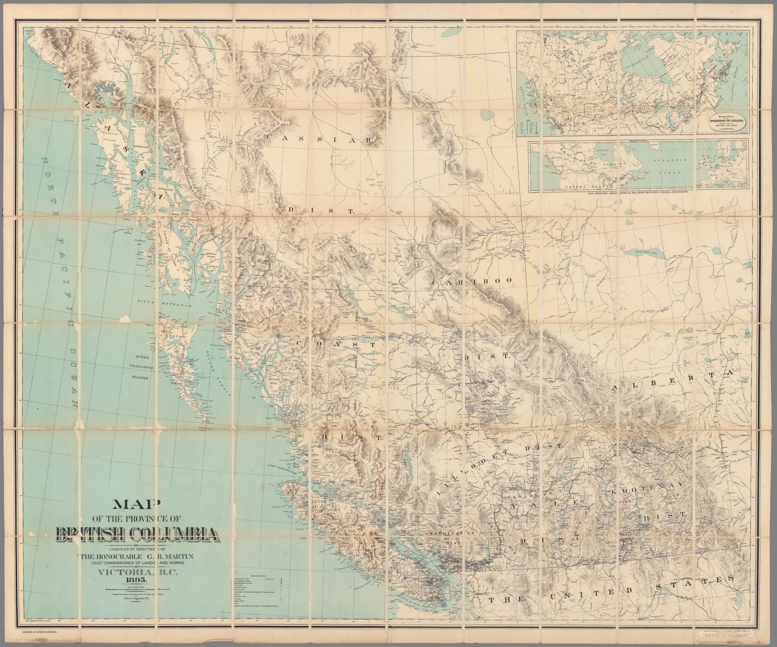 Map of the Province of British Columbia - David Rumsey Historical Map ...