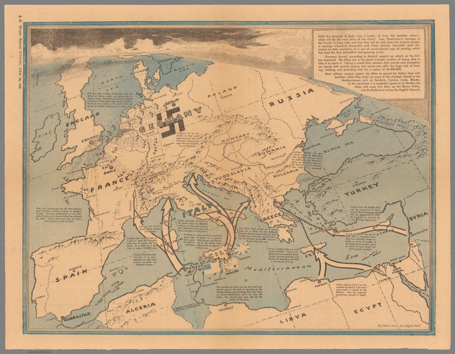 (Europe : World War II). By Charles Owens - David Rumsey Historical Map ...