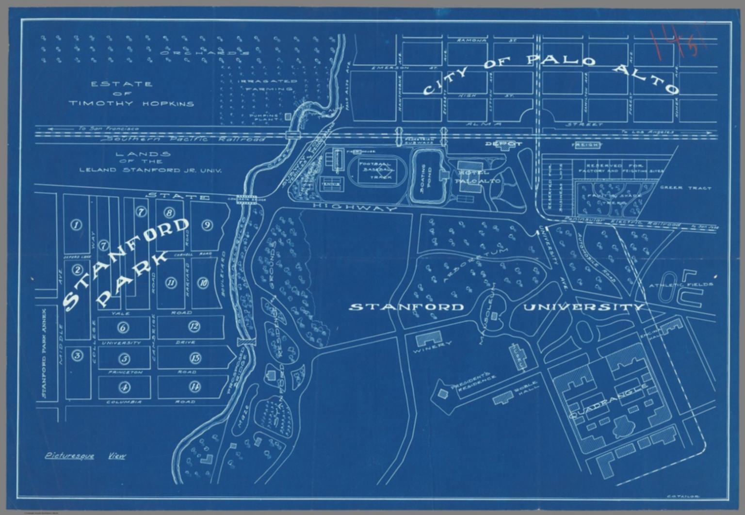 (Map of Stanford University and surroundings) David Rumsey Historical