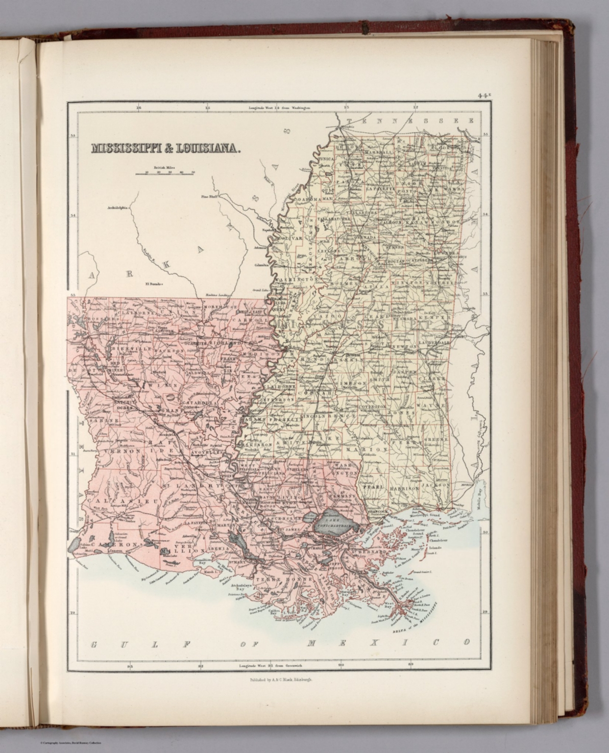 Mississippi And Louisiana David Rumsey Historical Map Collection 6594