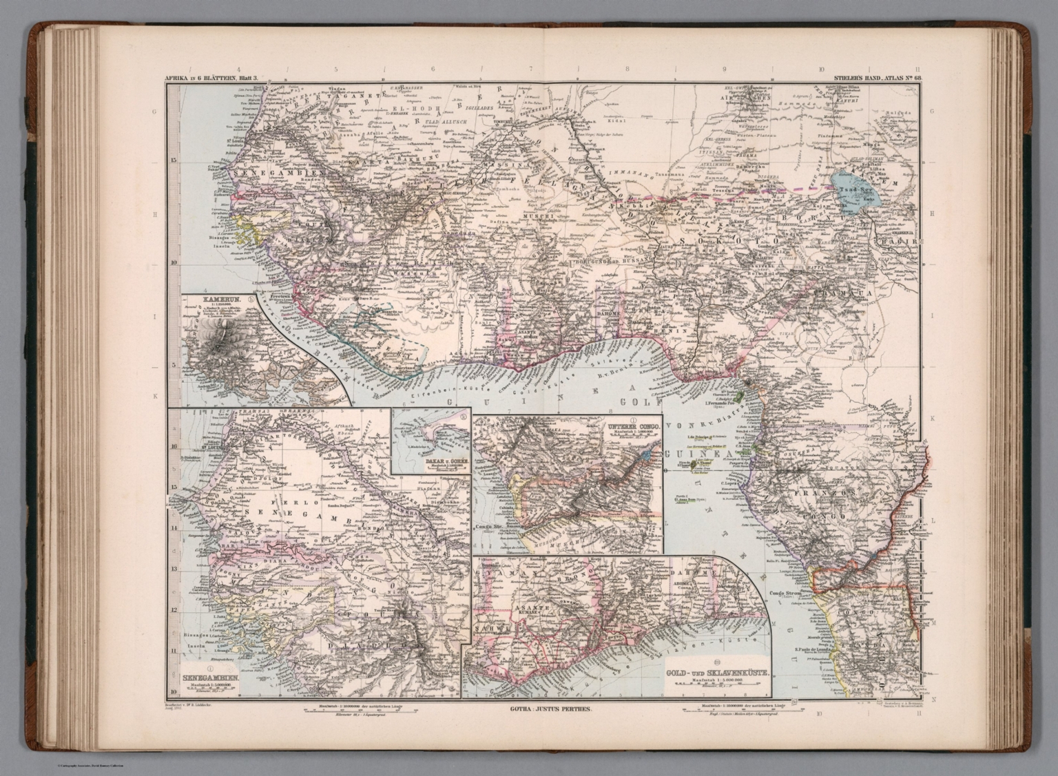 Afrika in 6 Blaetten. Blatt 3. David Rumsey Historical