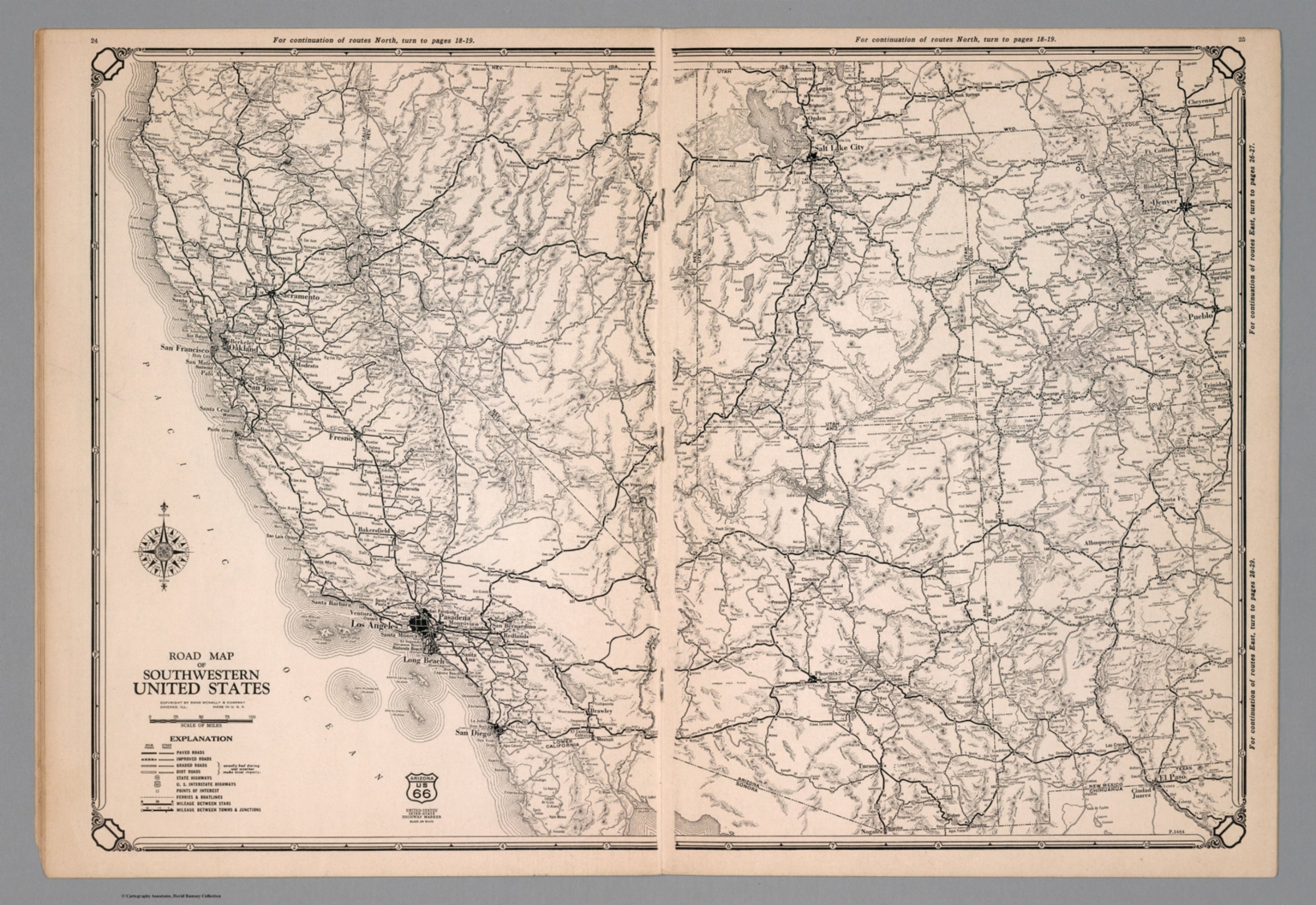 Road Map Of Southwestern United States David Rumsey Historical Map   4245015 