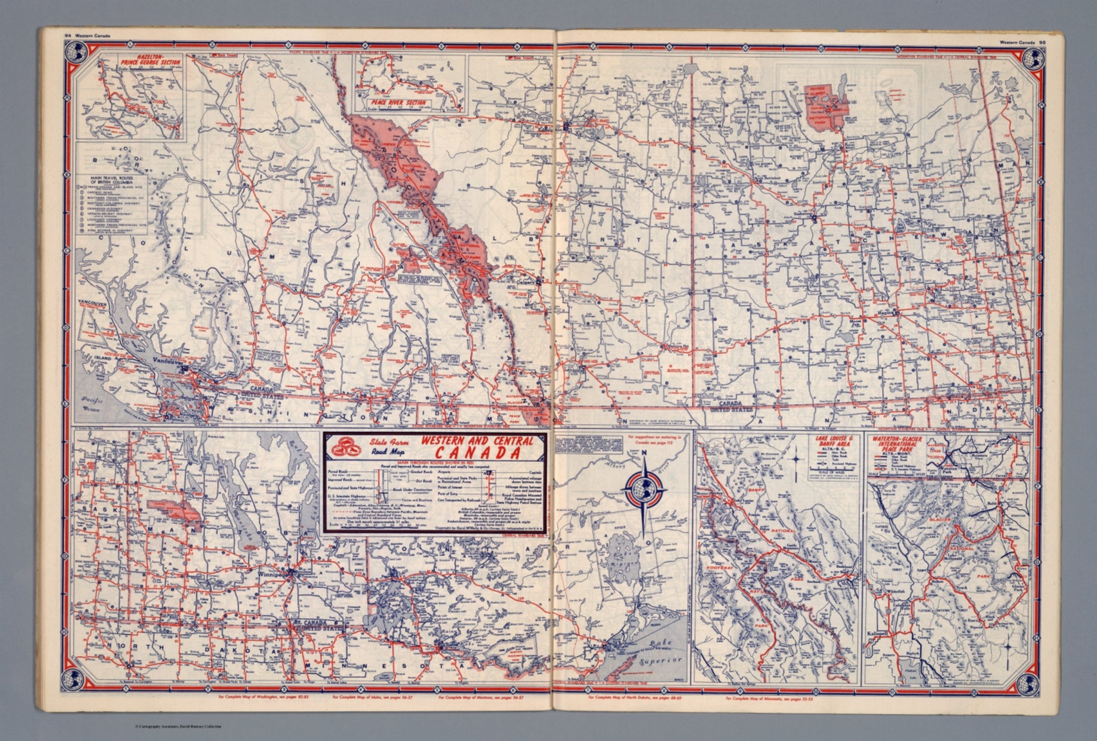 State Farm Road map Western and Central Canada David Rumsey