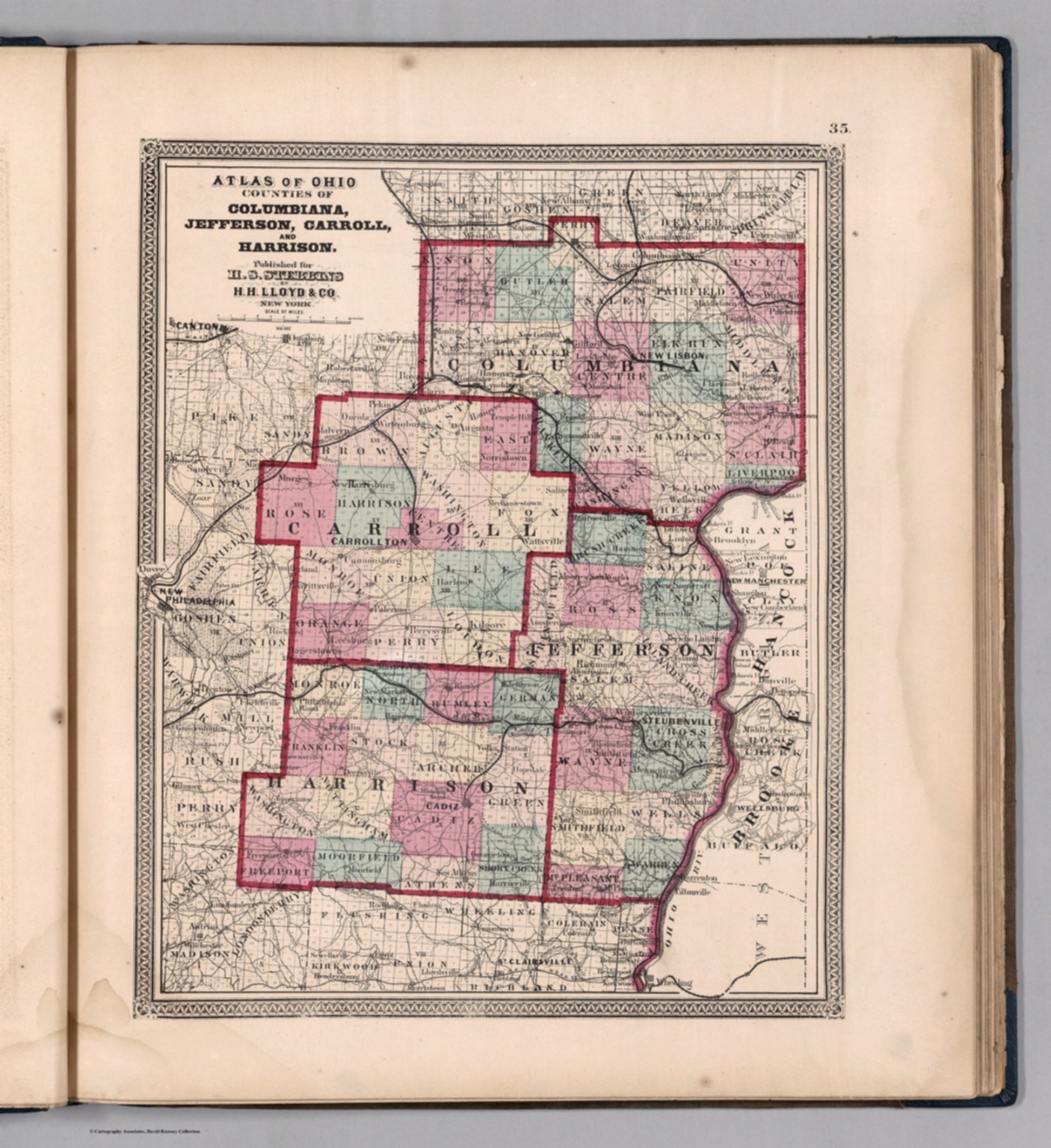 Counties of Columbiana, Jefferson, Carroll, and Harrison - David Rumsey