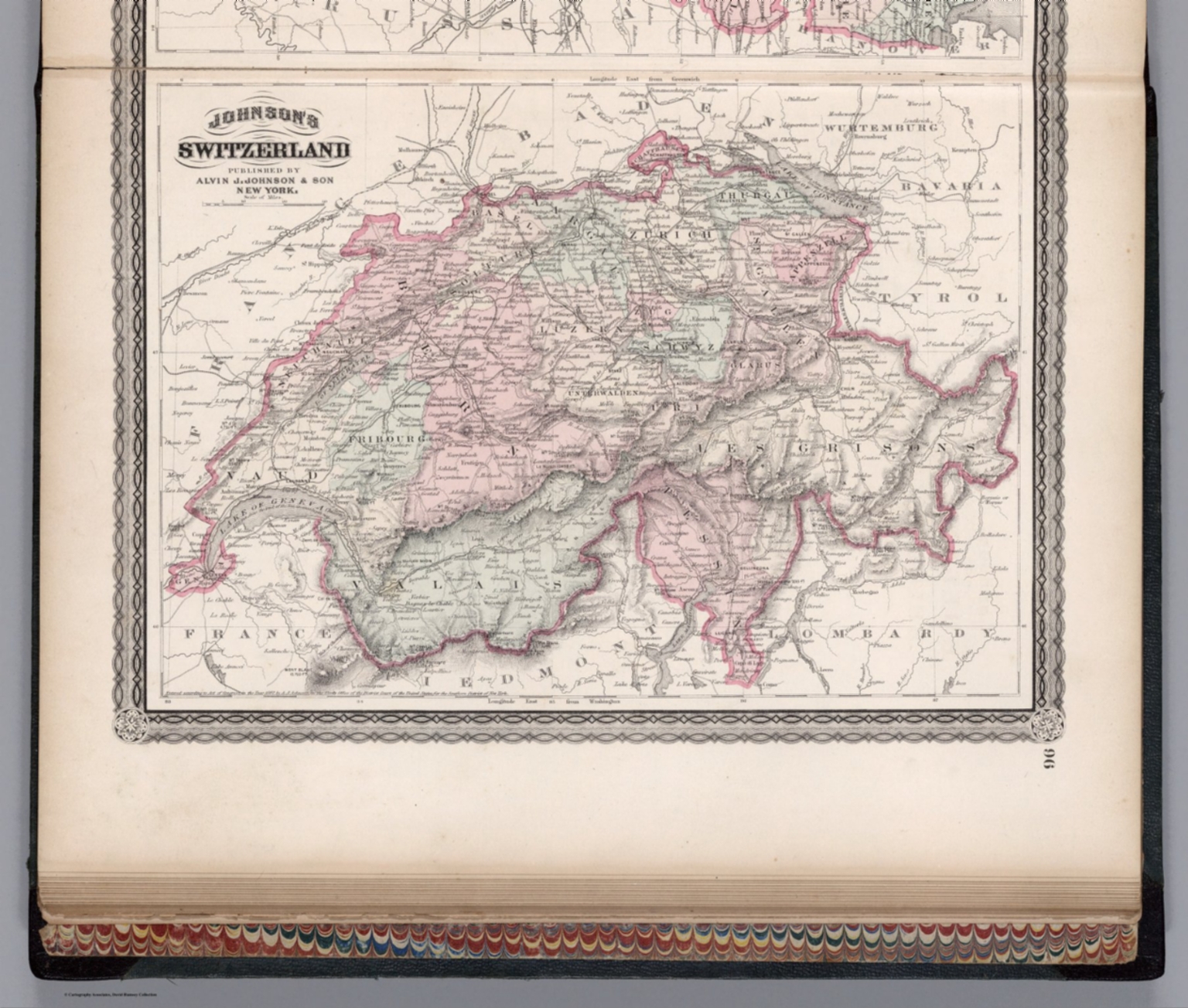 Johnson's Switzerland David Rumsey Historical Map Collection