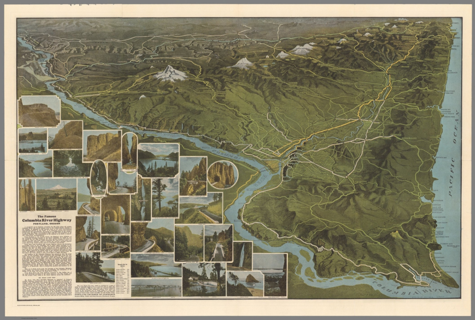 Famous Columbia River Highway, Portland, Oregon. - David Rumsey