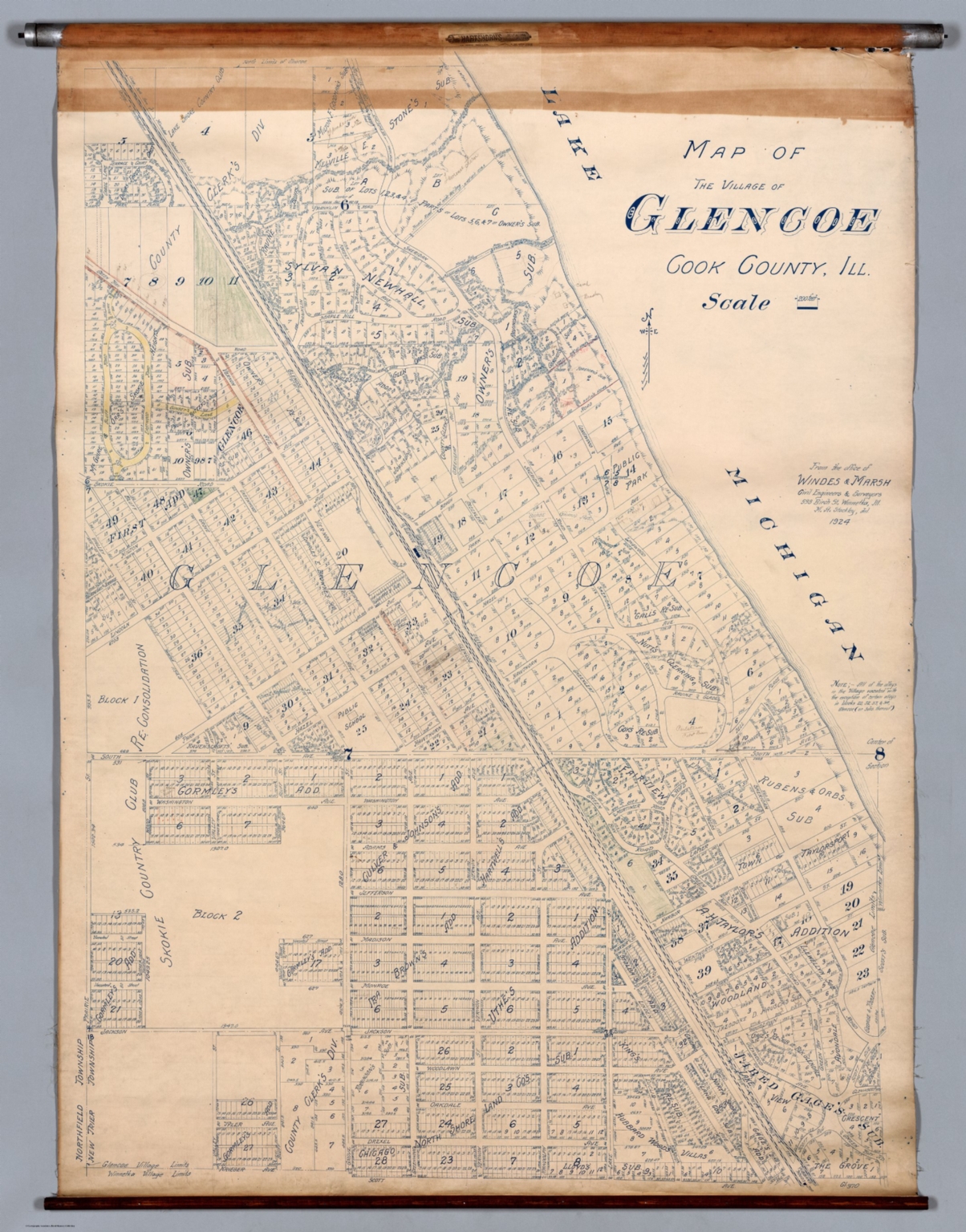 Map of the Village of Glencoe Cook County, Ill. David Rumsey