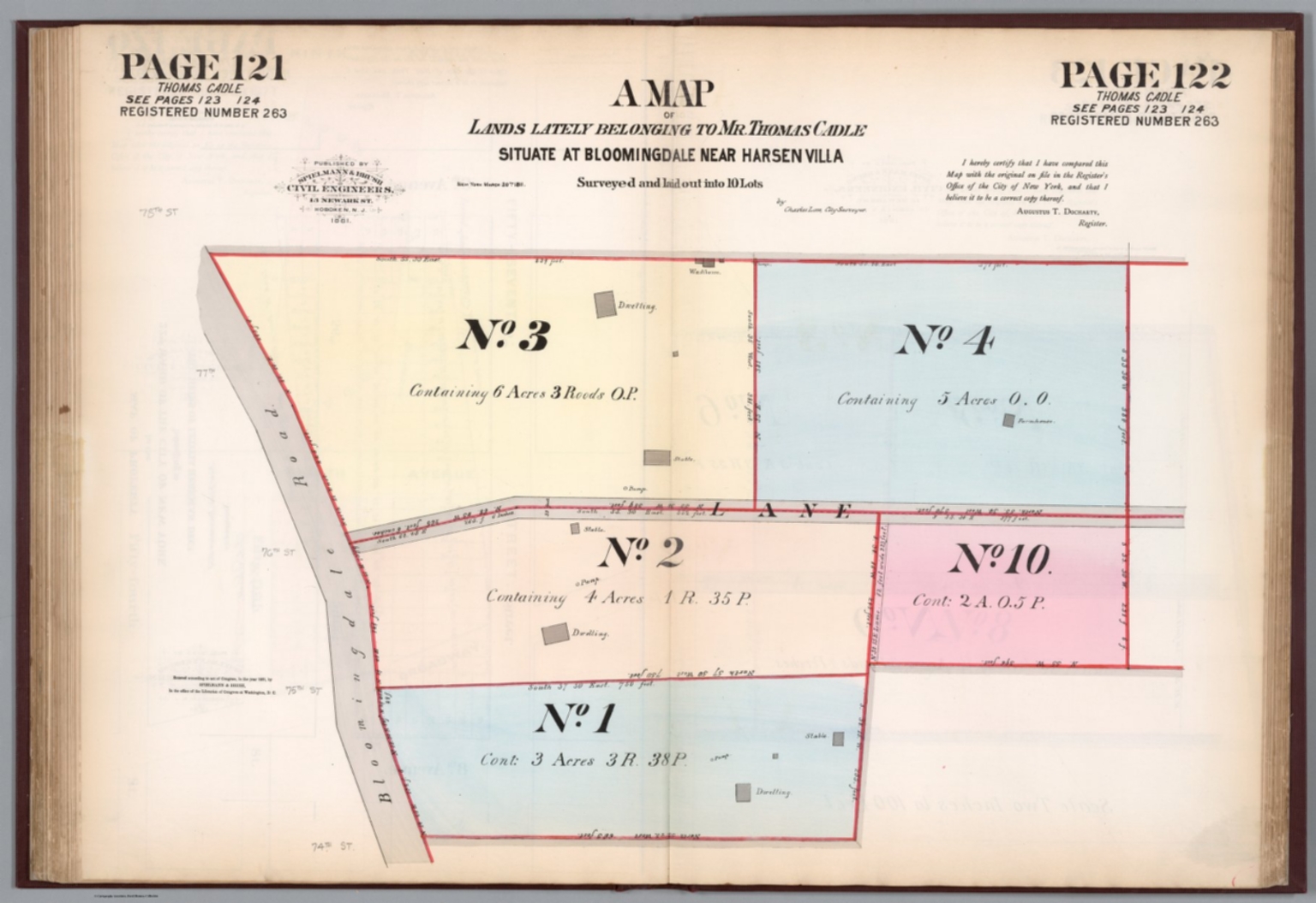 Pages 121122. Thomas Cadle. See pages 123124. Registered number 263