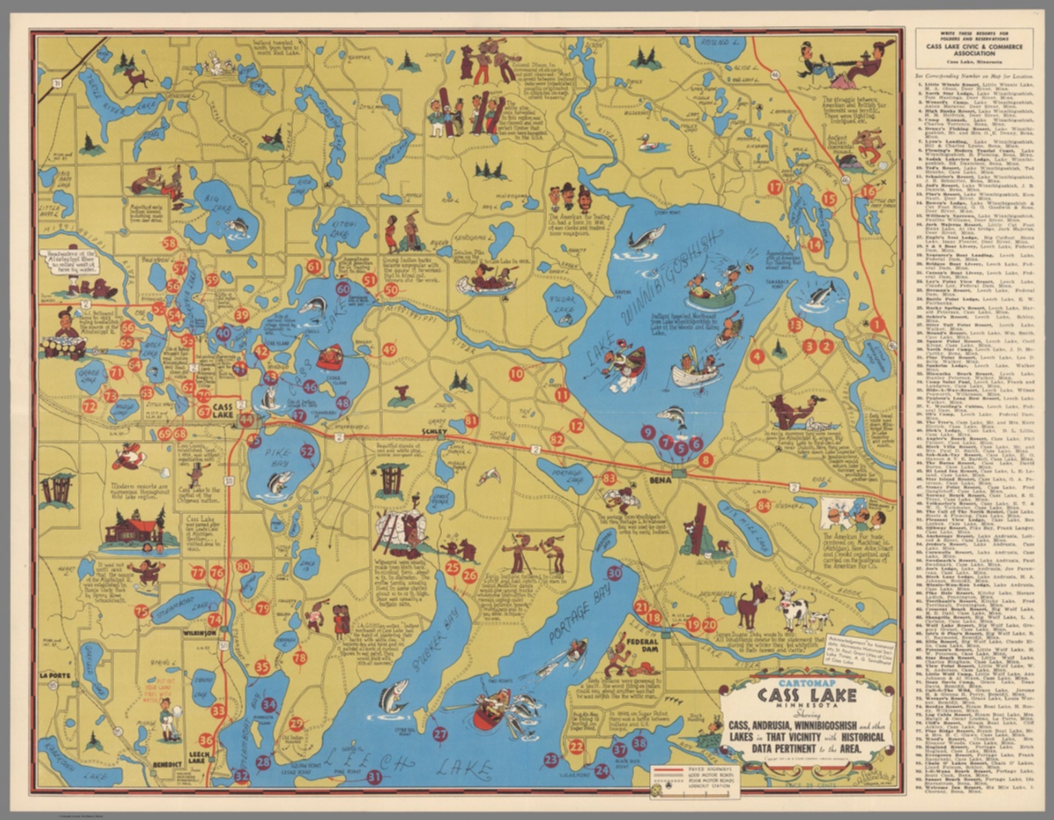 Cartomap Cass Lake Minnesot David Rumsey Historical Map Collection