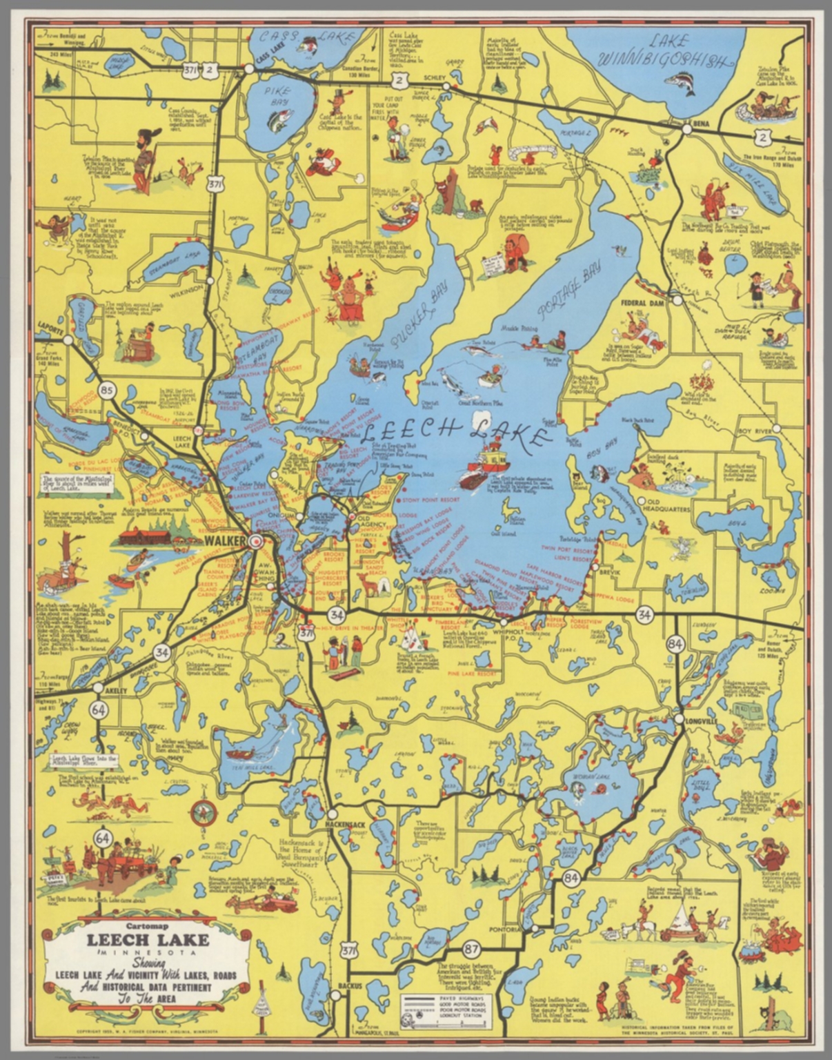 Cartomap Leech Lake, Minnesota - David Rumsey Historical Map Collection