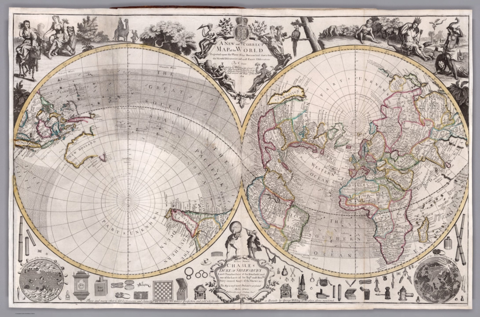 No. 2. A New and Correct Map of the World : Projected upon the Plane of ...