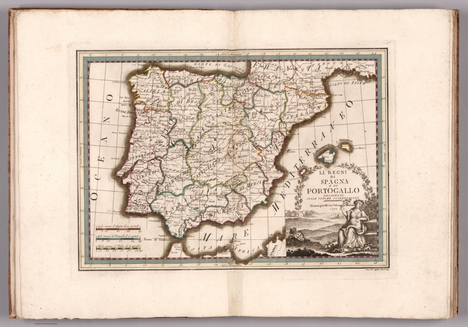 3 Li Regni Di Spagna E Di Portogallo David Rumsey Historical Map Collection