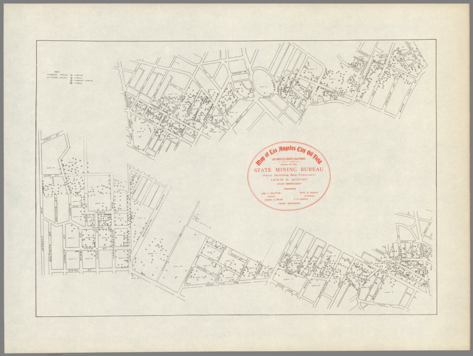 Map of Los Angeles city oil field. David Rumsey Historical Map Collection