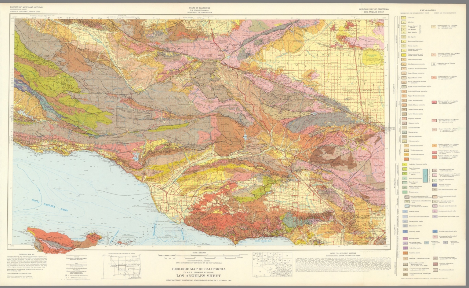 Geologic Map of California, Los Angeles Sheet. - David Rumsey Historical Map Collection