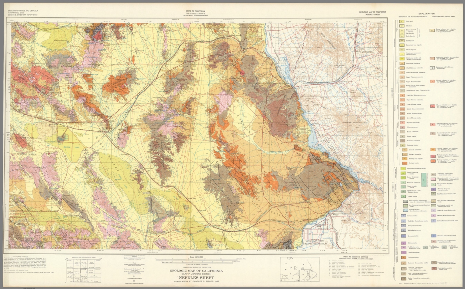 Geologic Map of California, Needles Sheet. - David Rumsey Historical ...