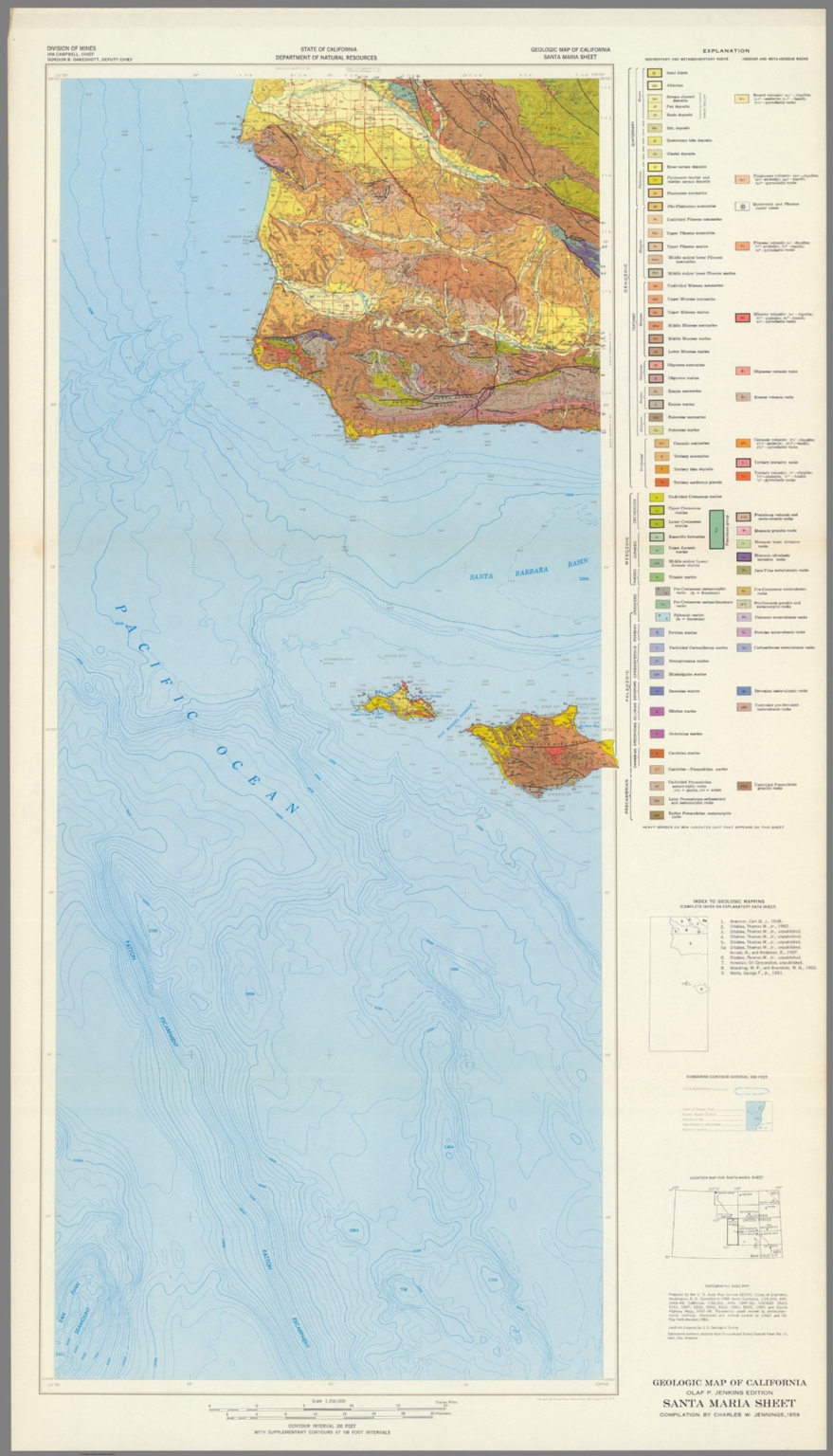 Geologic Map of California, Santa Maria Sheet. David Rumsey