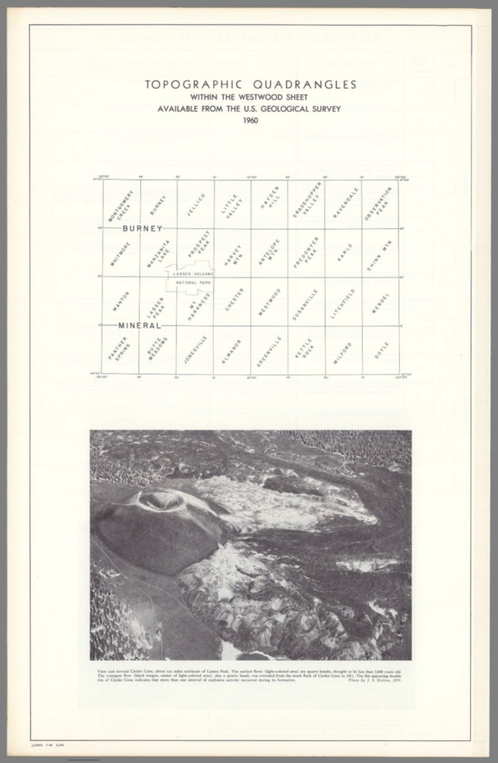 Text Topographic Quadrangles within the Westwood Sheet. David Rumsey