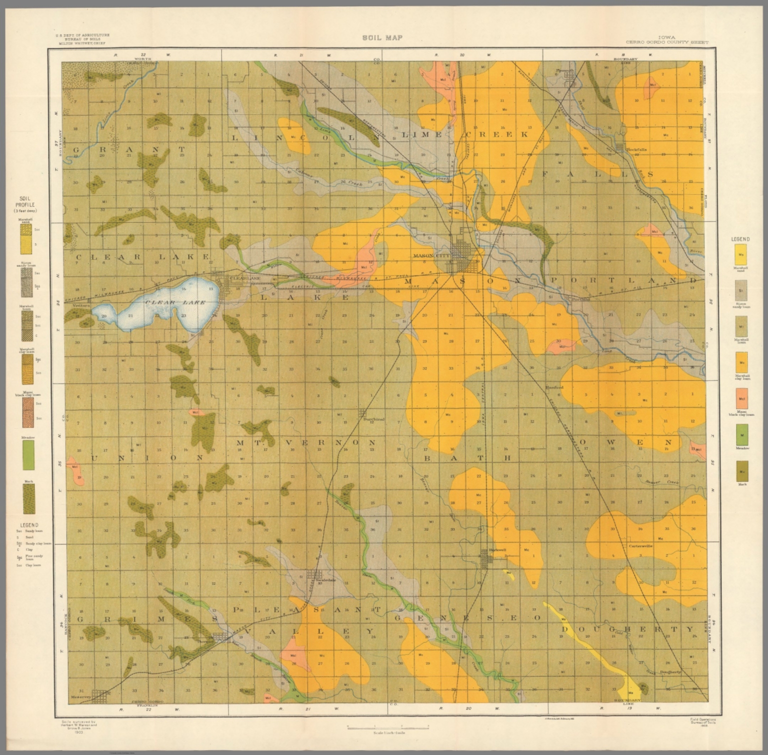 44. Soil Map, Cerro Gordo County Sheet, Iowa. David Rumsey Historical