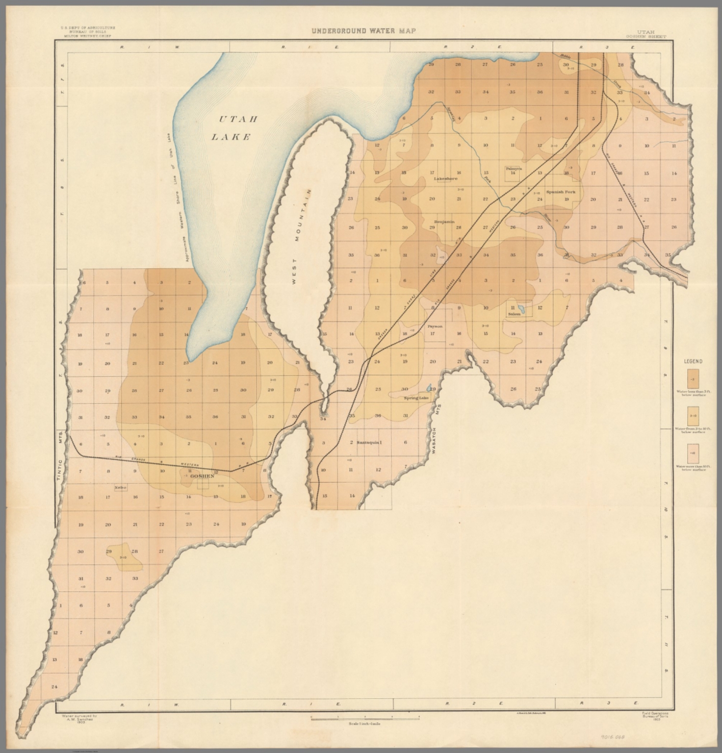 66. Underground Water Map, Goshen Sheet, Utah. David Rumsey Historical Map Collection