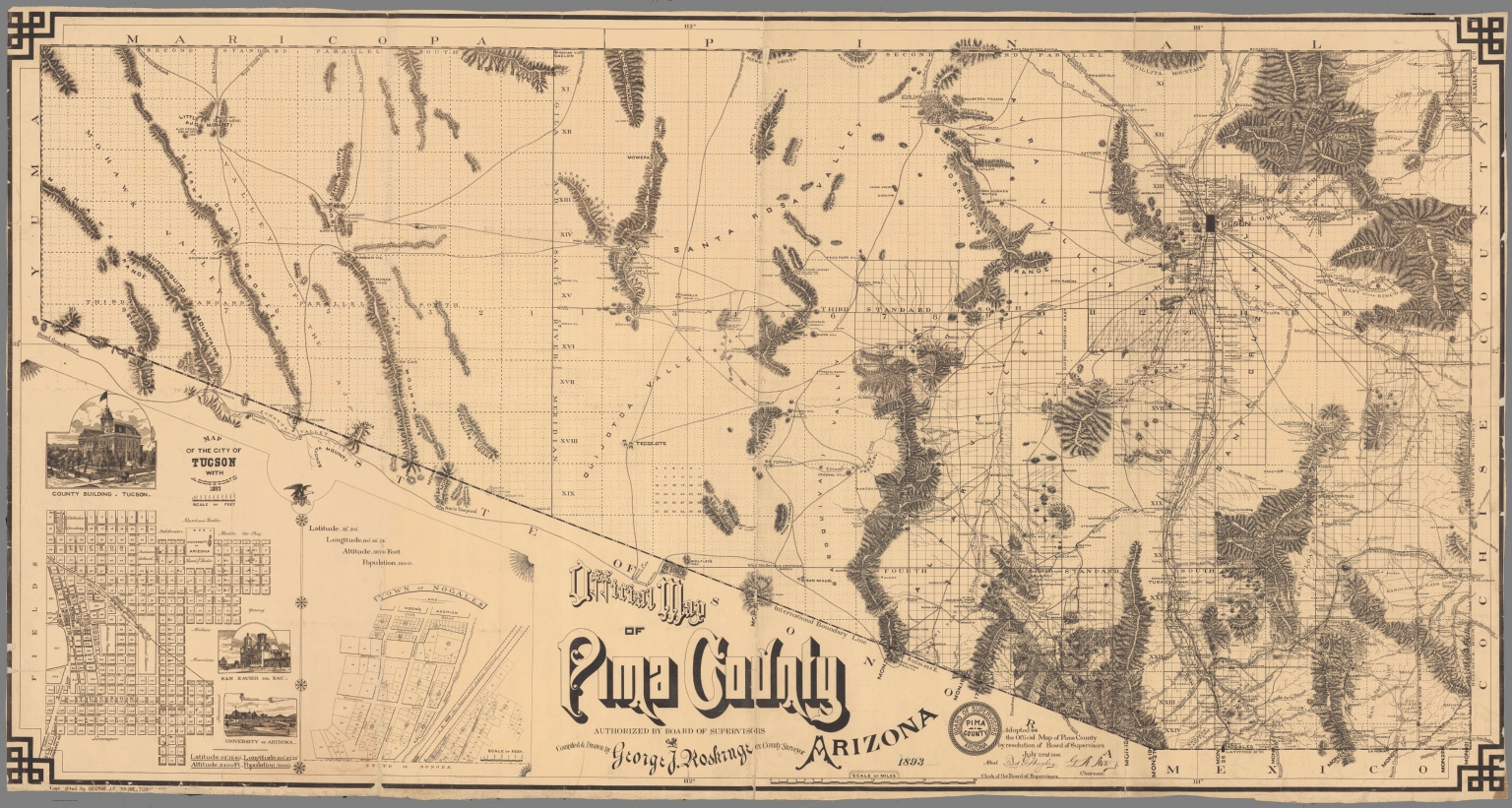 Official Map Of Pima County Arizona David Rumsey Historical Map Collection 2826