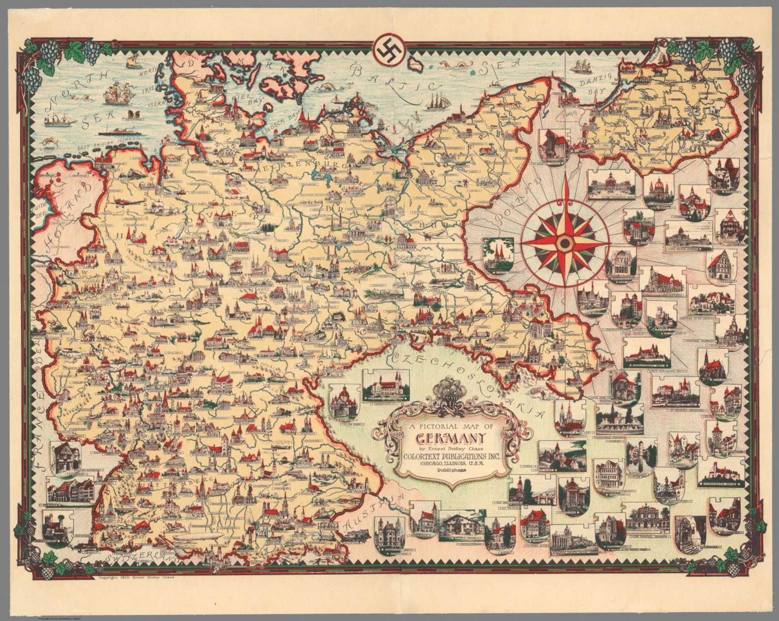A pictorial map of Germany David Rumsey Historical Map Collection
