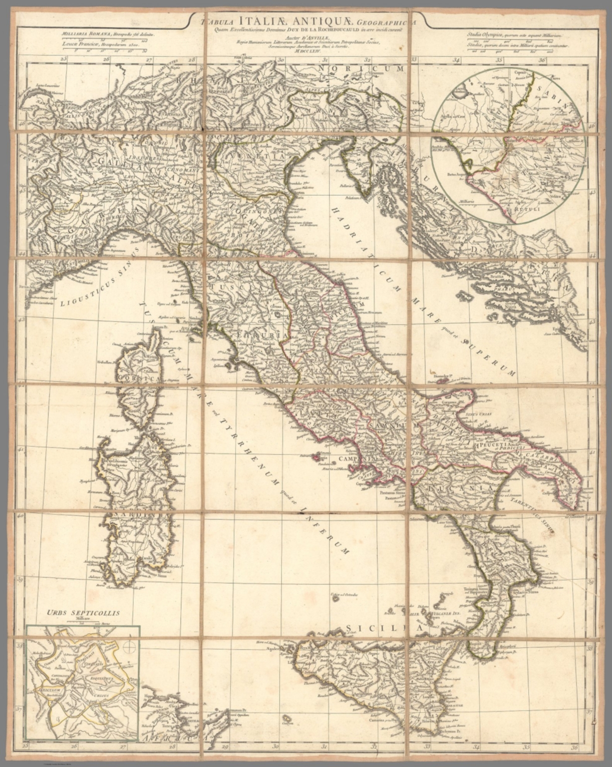 Tabula Italiae Antiquae Geographica - David Rumsey Historical Map ...