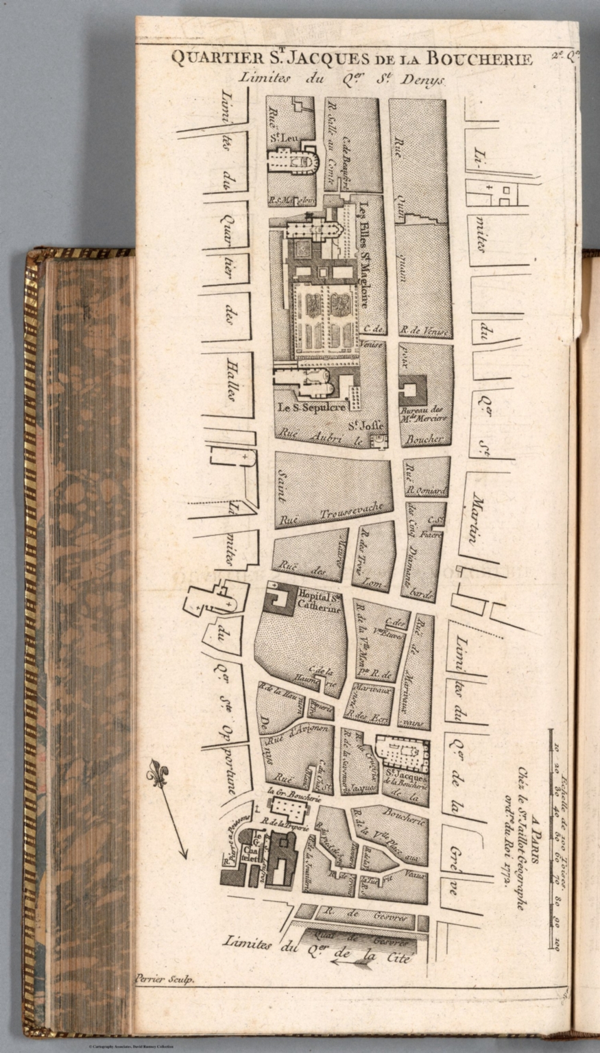 Quartier St. Jacques de la Boucherie. David Rumsey Historical Map