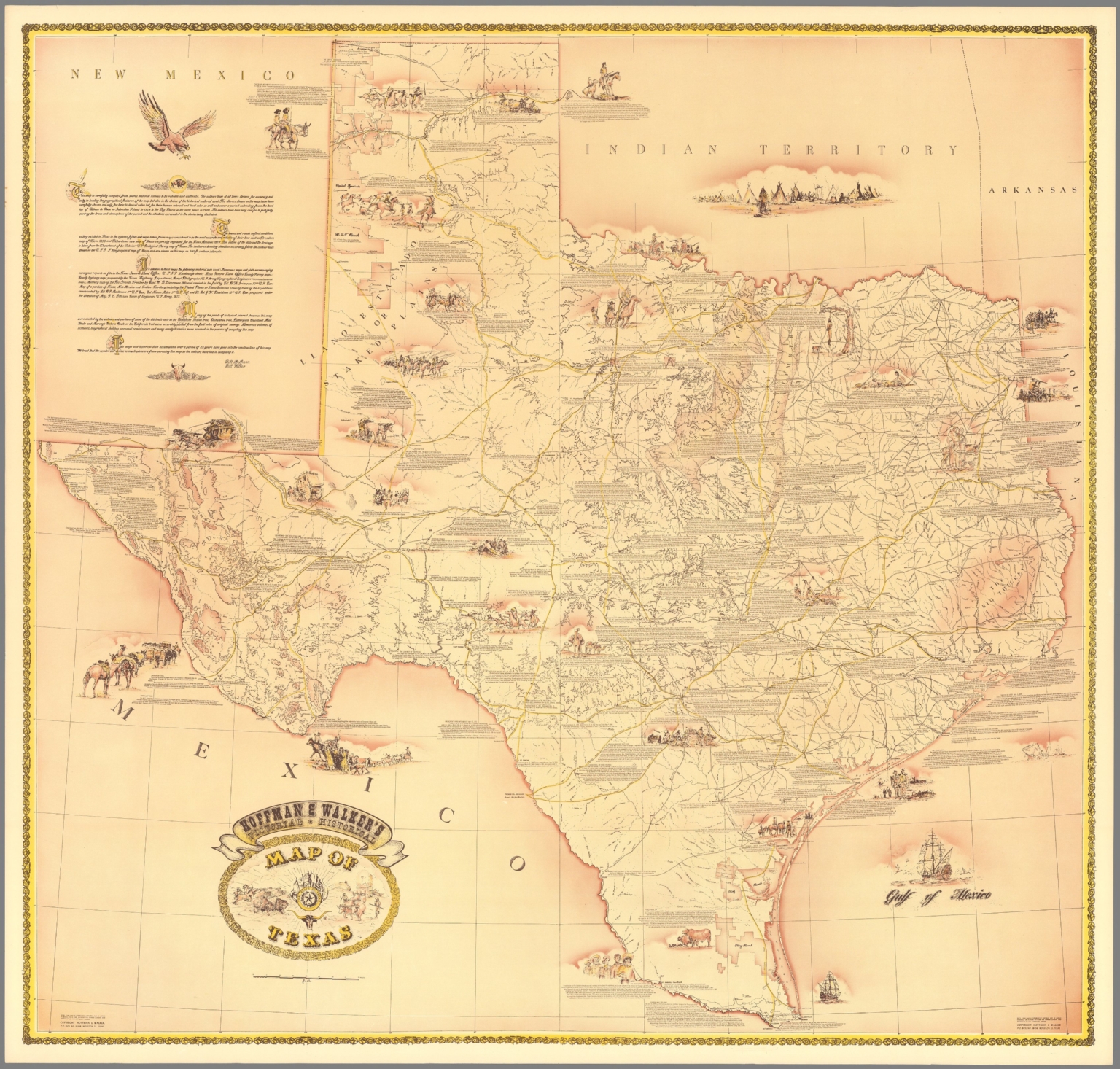 Pictorial Historical Map of Texas. - David Rumsey Historical Map Collection