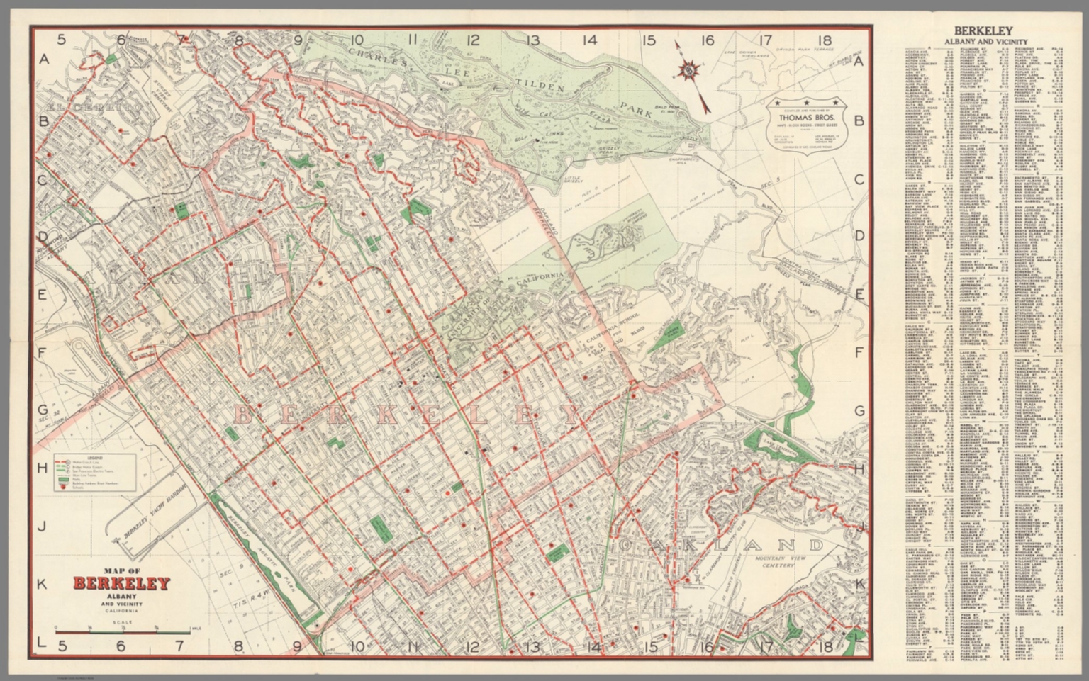 Map of Berkeley, Albany and vicinity, California - David Rumsey ...