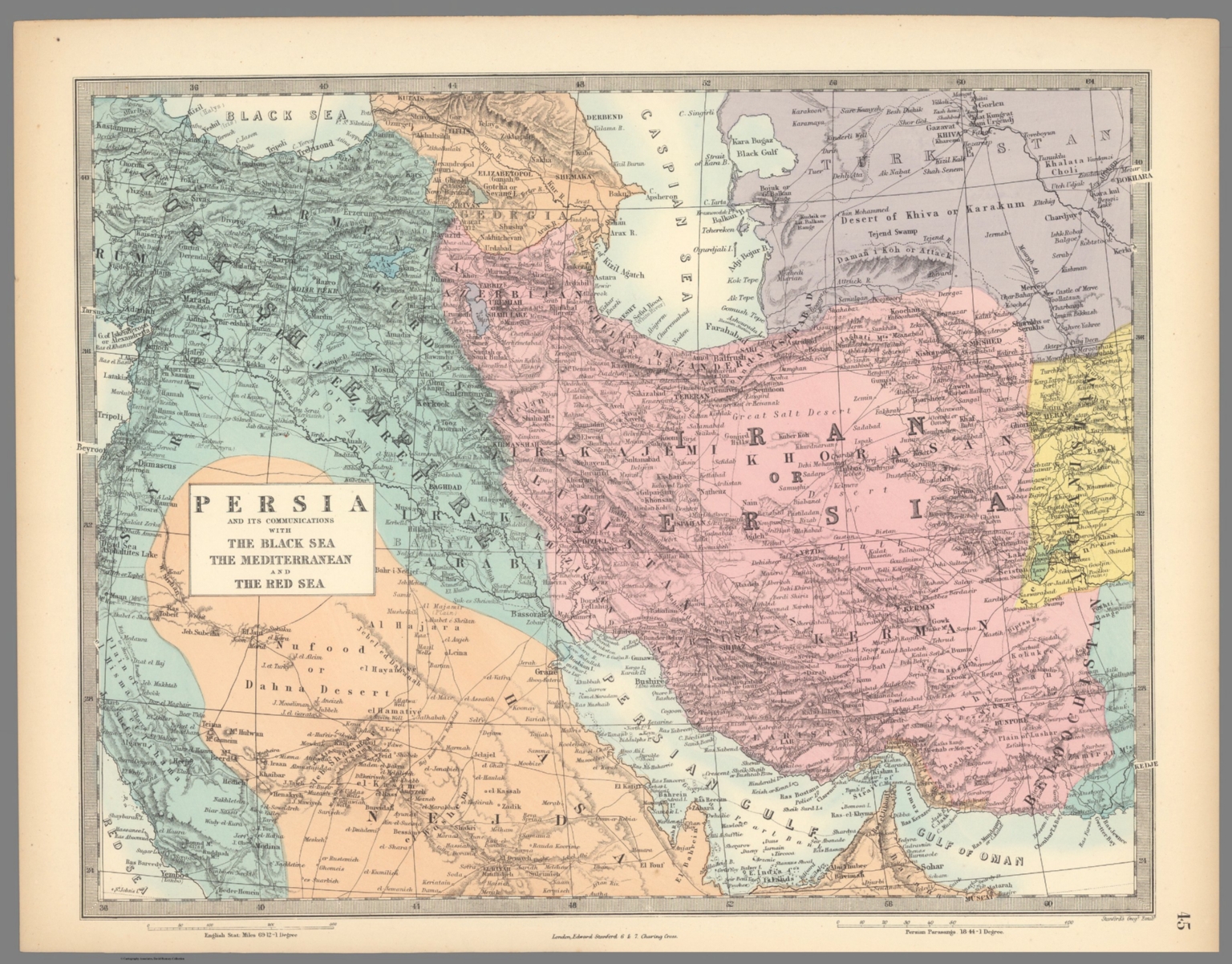 Persia with Part of the Ottoman Empire. David Rumsey Historical Map