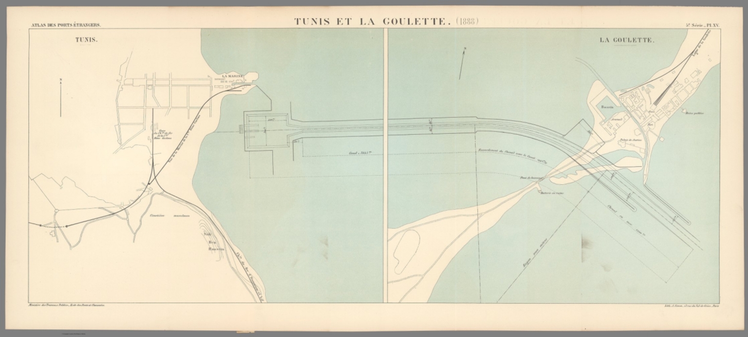 Tunis et la Goulette. (1888) David Rumsey Historical Map Collection