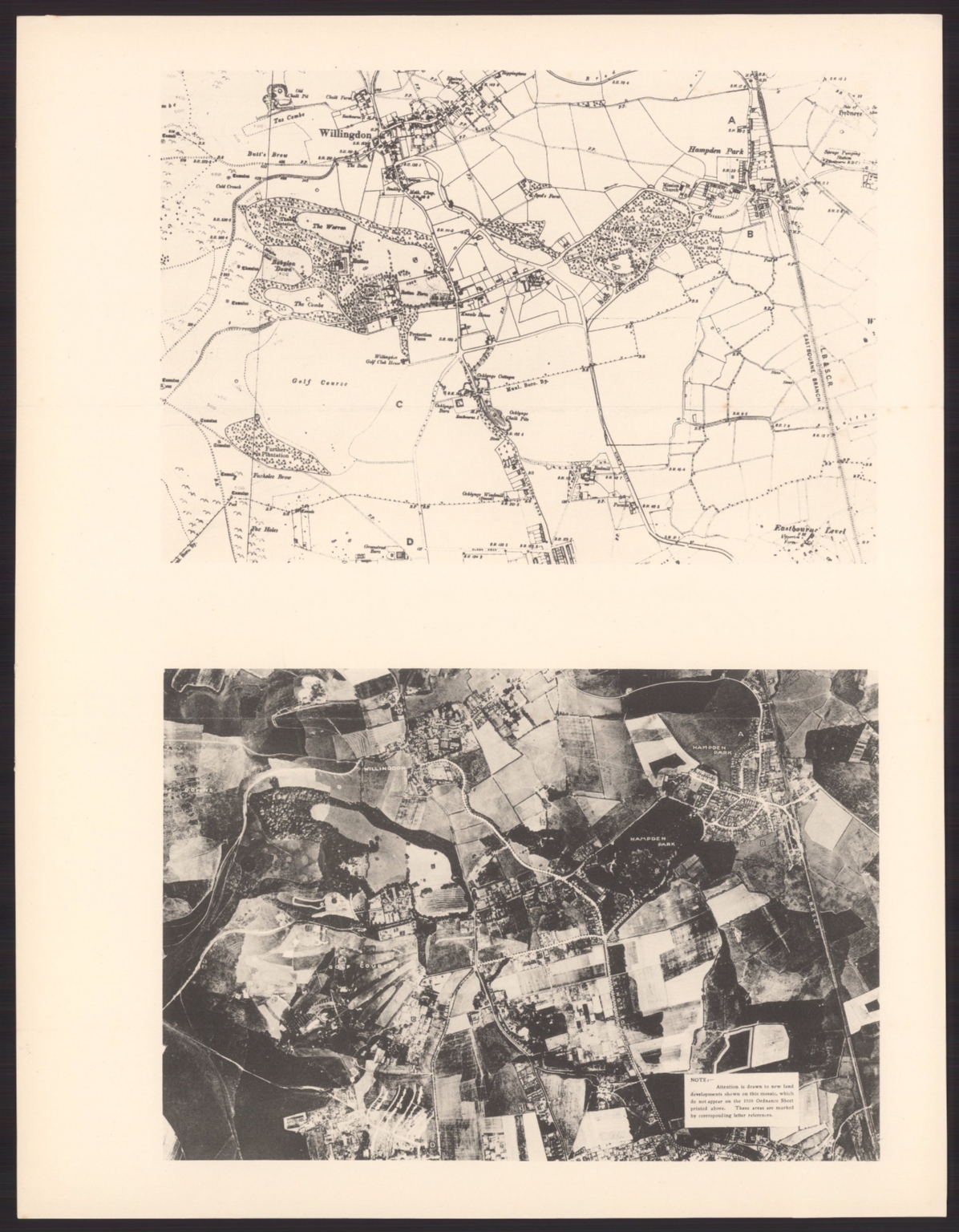 [Aerial photograph of Willingdon, England] David Rumsey