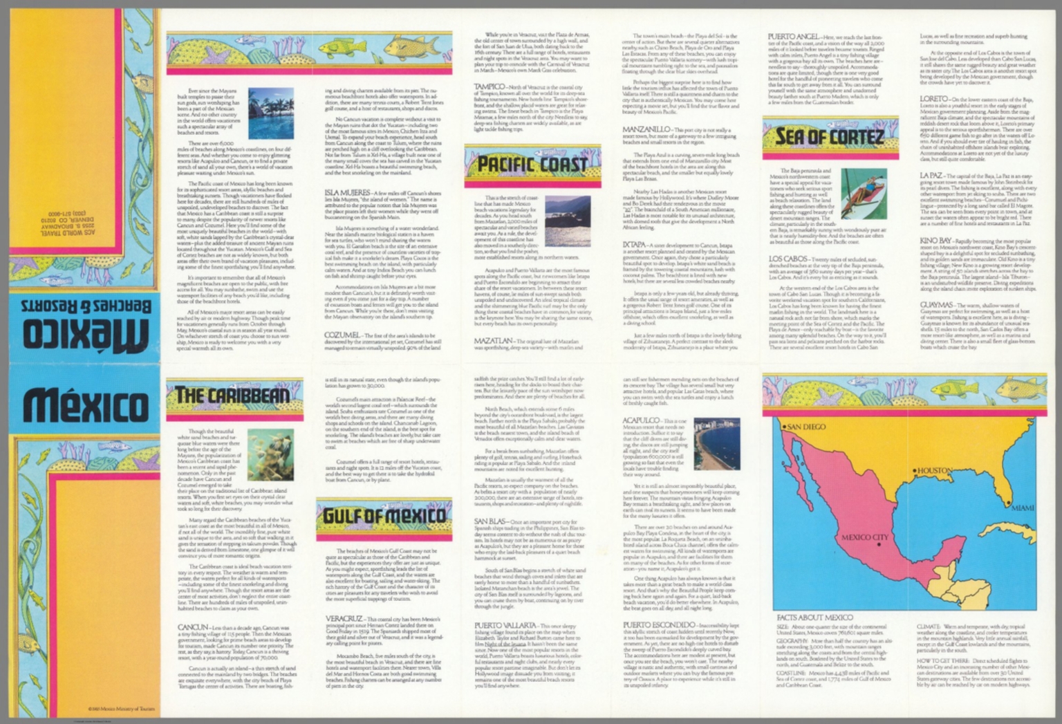 (Text page to) Mexico Major Beaches and Resorts.